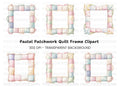 Quilted Pastel Frames Clipart Bundle
