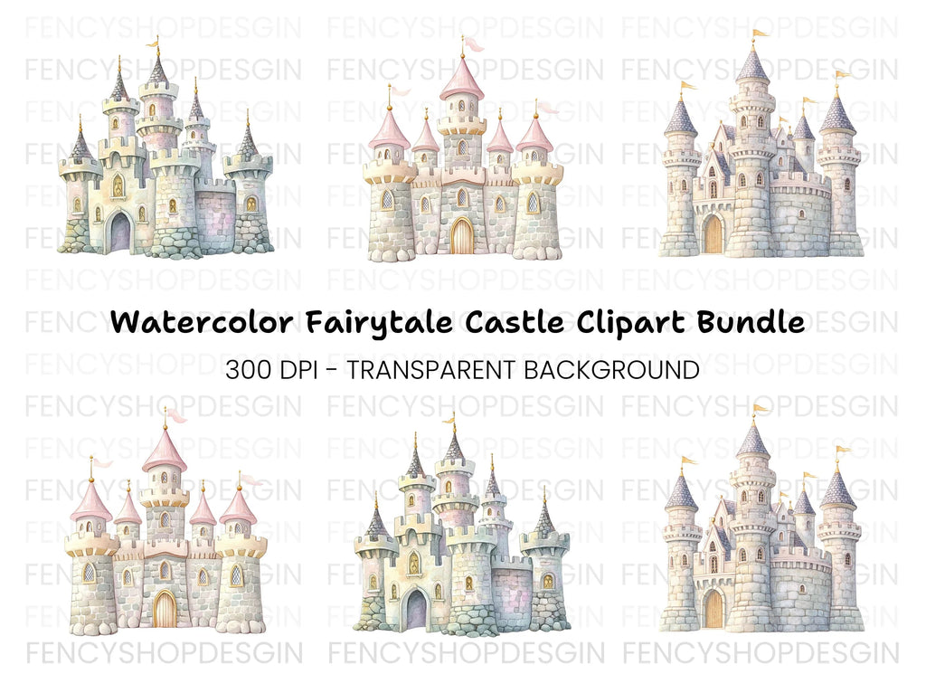 Fairytale Castle Clipart Bundle