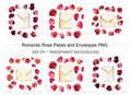 Rose Petals and Envelopes Clipart Bundle
