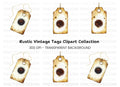 Vintage Tags Rustic Charm Clipart Bundle