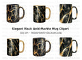 Kintsugi Black and Gold Clipart Bundle
