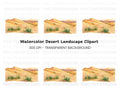 Desert Landscape Dunes Clipart Bundle