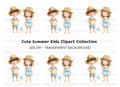 Cute Summer Kids Clipart Bundle