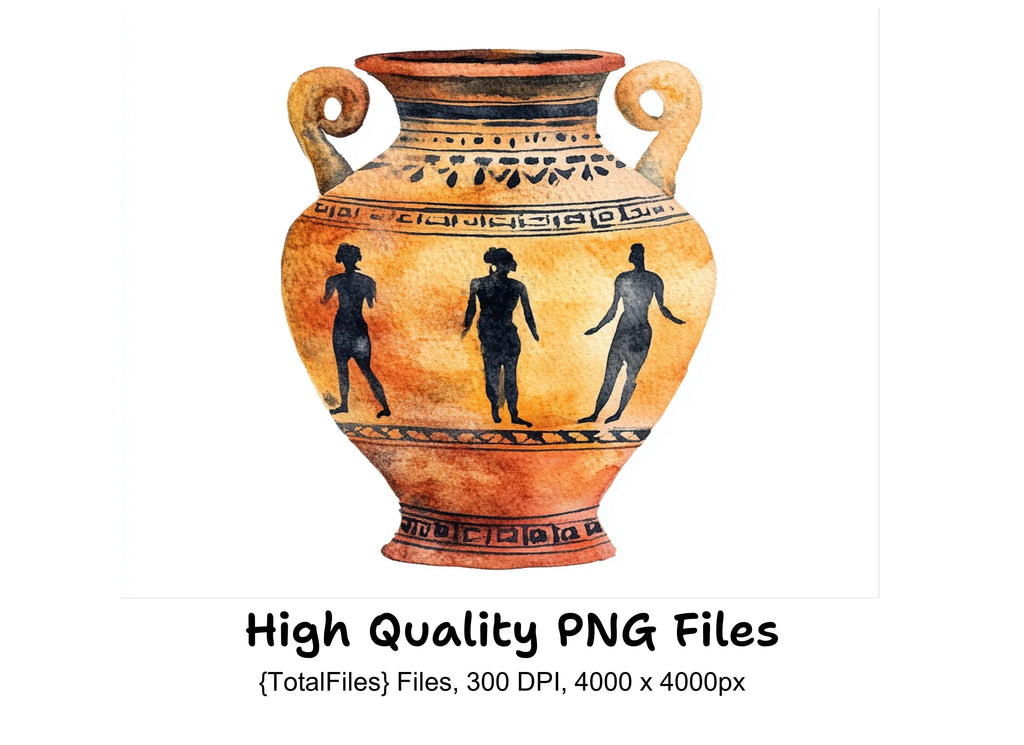 Ancient Greek Amphora Clipart Bundle
