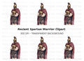 Spartan Warrior Illustration Clipart Bundle