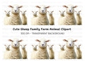 Cute Sheep Family Clipart Bundle