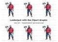 Lumberjack With Axe Clipart Bundle