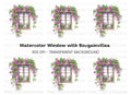 Window with Bougainvillea Clipart Bundle