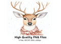 Natural Deer Head Clipart Bundle