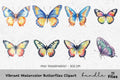 Vibrant Butterflies Clipart Bundle