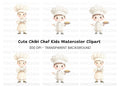 Cute Little Chef Clipart Bundle