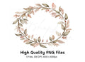 Autumn Leaves Wreath Clipart Bundle