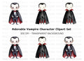 Cute Baby Vampire Clipart Bundle