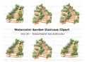Garden Staircase Clipart Bundle