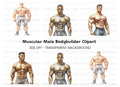 Muscular Bodybuilders Clipart Bundle