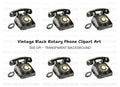 Classic Black Rotary Telephone Clipart Bundle