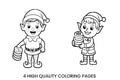 Christmas Elf With Gifts Coloring Books