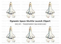 Space Shuttle Launch Clipart Bundle