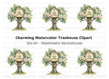 Whimsical Treehouse Clipart Bundle