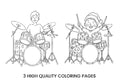 Christmas Drummer Kids Coloring Books