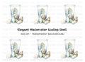 Seashells in Glass Jar Clipart Bundle