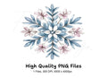 Snowflake Floral Clipart Bundle
