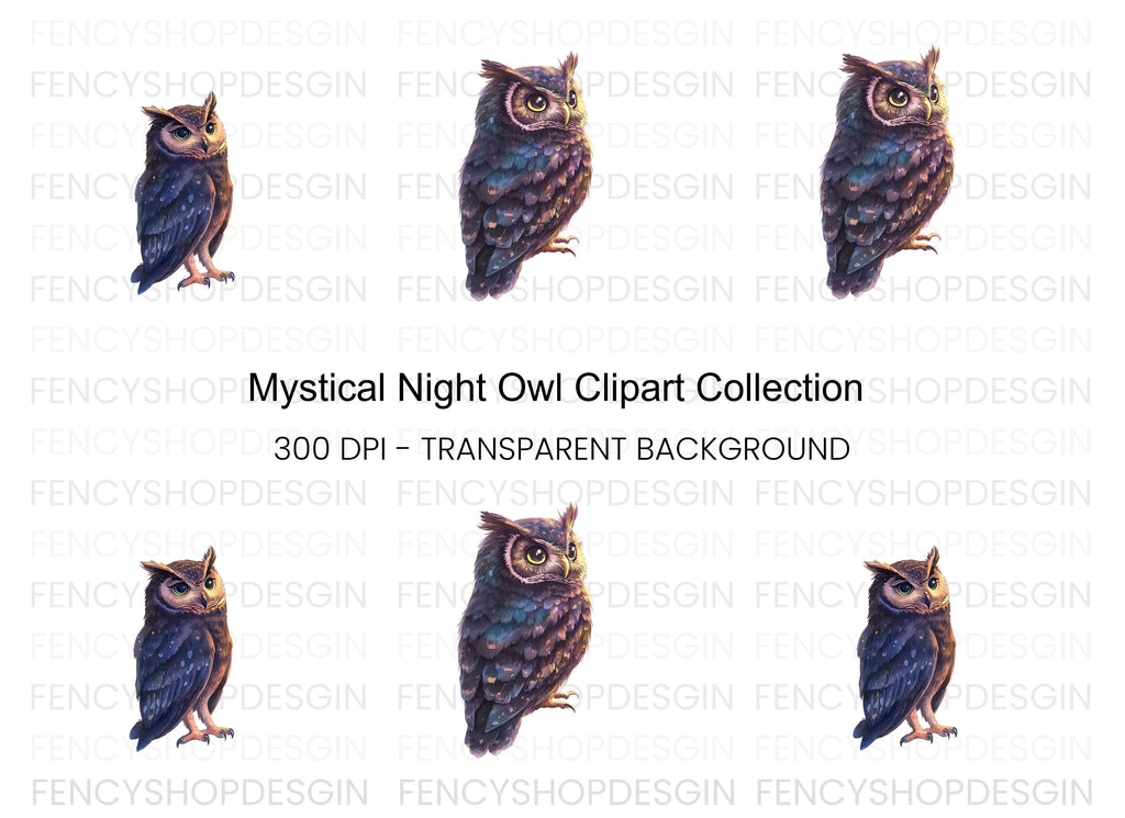 Mystical Owl Clipart Bundle