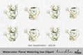 Floral Watering Can Clipart Bundle