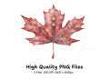 Golden Embellished Maple Leaves Clipart Bundle