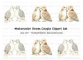 Cute Dove Couples Clipart Bundle