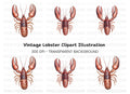 Detailed Brown Lobster Clipart Bundle