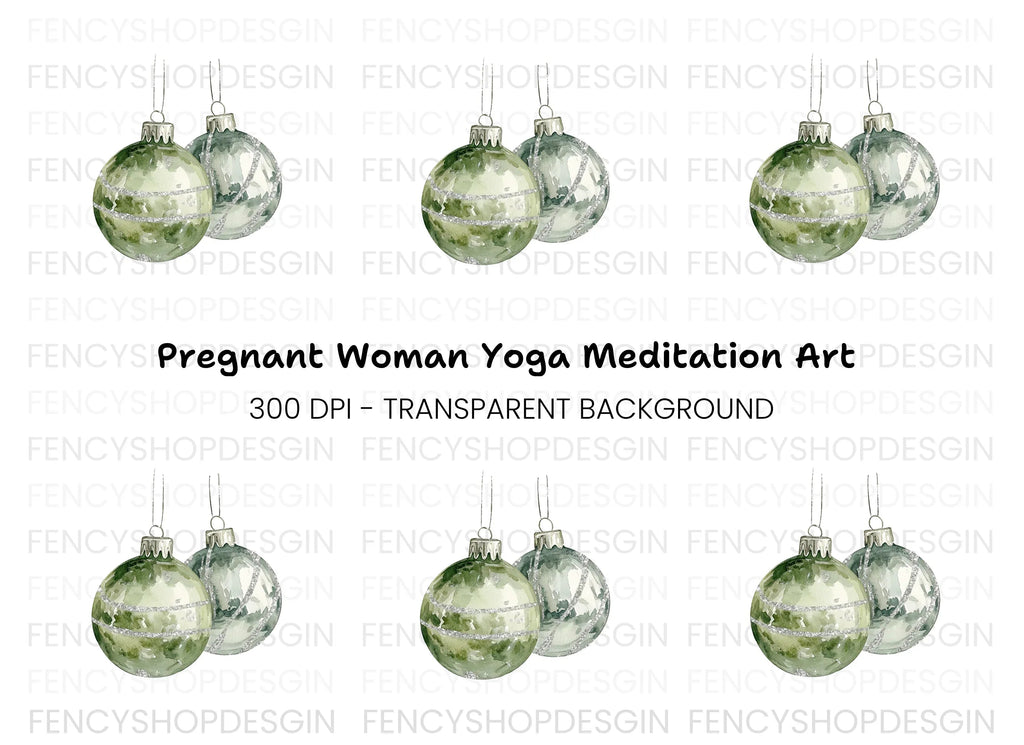 Christmas Ornaments Clipart Bundle