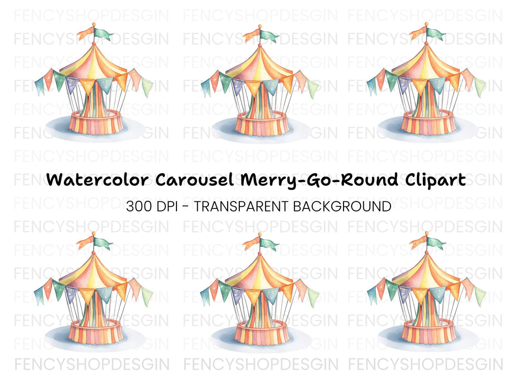 Carousel Ride Clipart Bundle