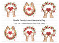 Cute Giraffe Couple Valentine Clipart Bundle