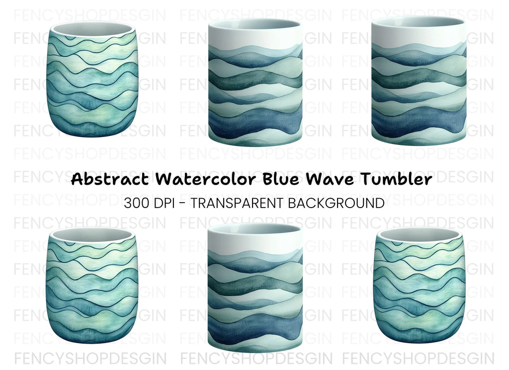 Abstract Waves Clipart Bundle