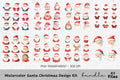 Santa Claus Faces Clipart Bundle