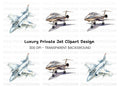 Vintage Jet and Private Plane Clipart Bundle
