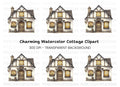 Tudor Style Cottage Clipart Bundle