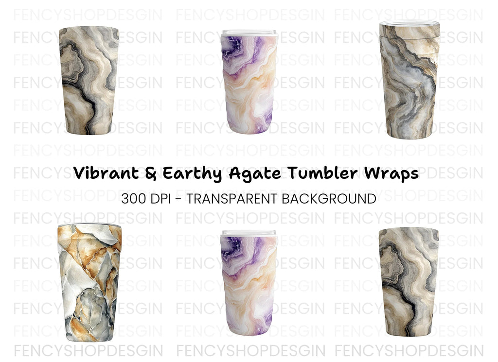 Marble Tumbler Clipart Bundle