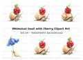 Snails Carrying Berries Clipart Bundle