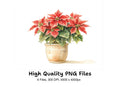 Potted Poinsettia Clipart Bundle