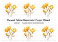 Yellow Flower Clipart Bundle