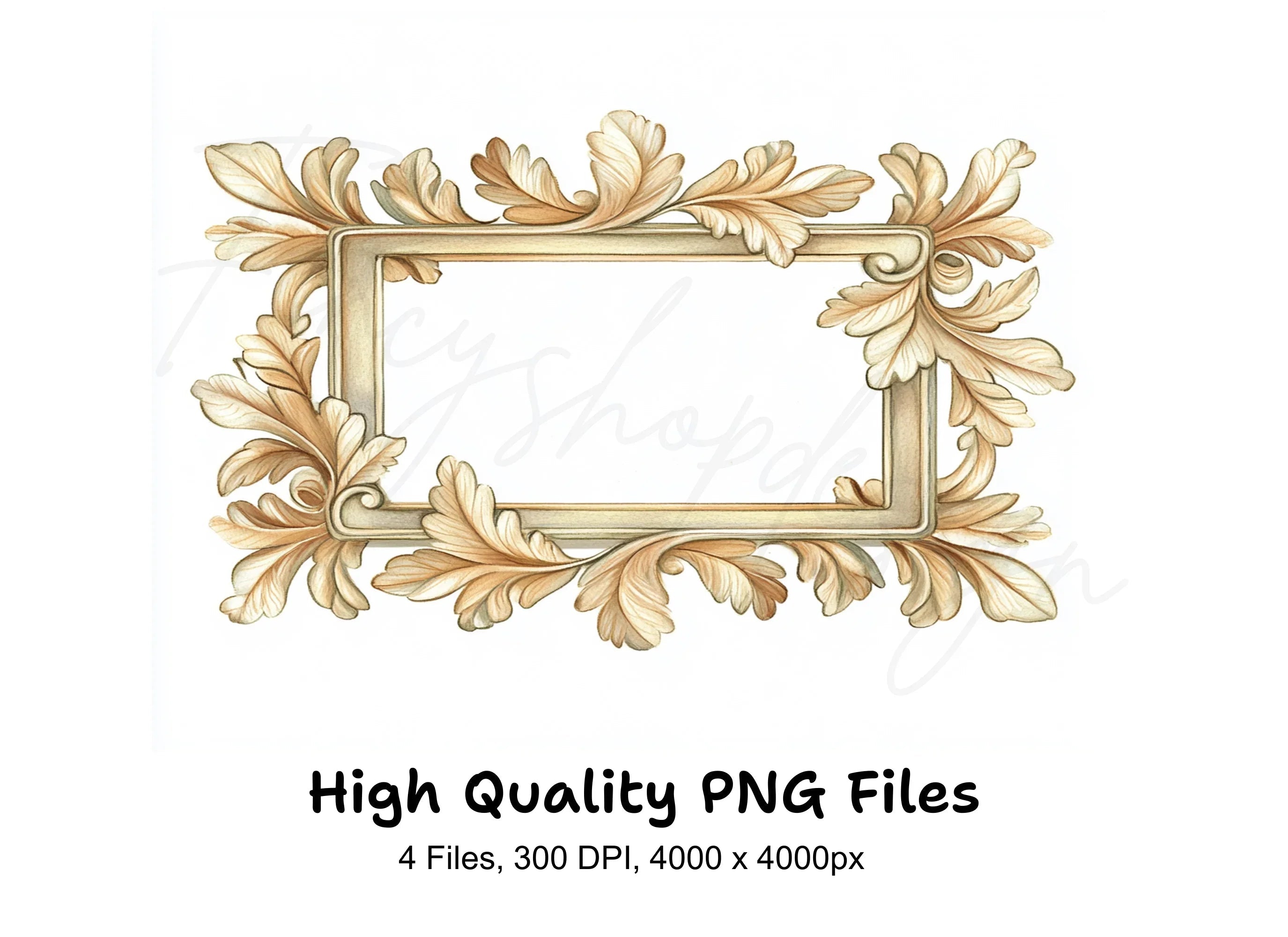 Ornate Vintage Frames Clipart Bundle