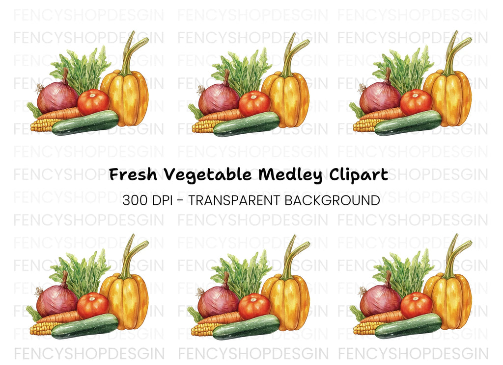 Fresh Vegetable Clipart Bundle