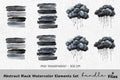 Abstract Black Elements Clipart Bundle