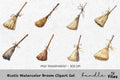 Rustic Broom Clipart Bundle