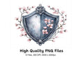 Decorative Floral Shields Clipart Bundle