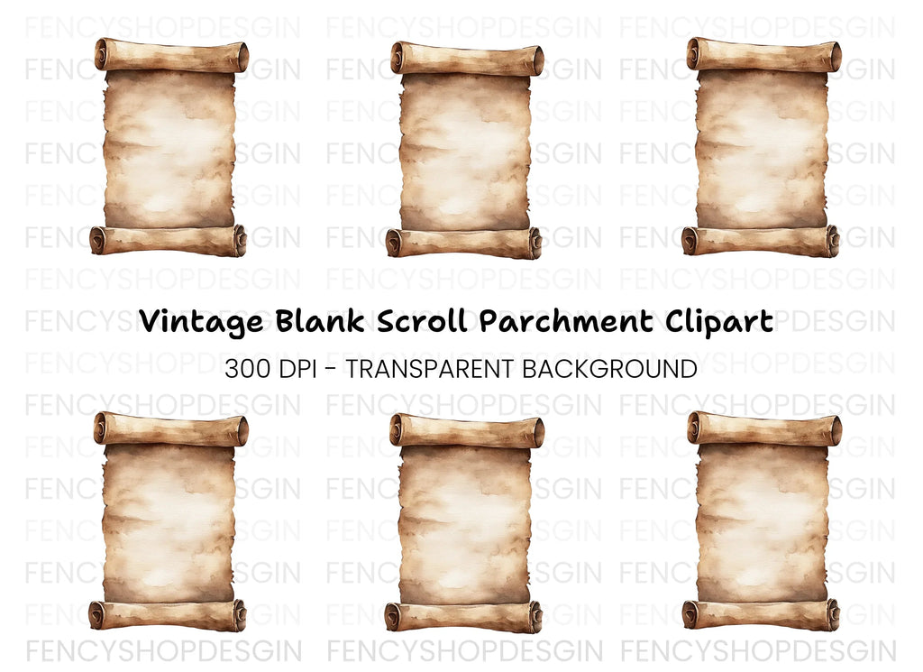 Vintage Old Scroll Clipart Bundle