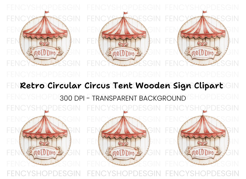 Vintage Circus Tent Clipart Bundle