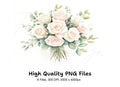 Elegant Rose Bouquet Clipart Bundle